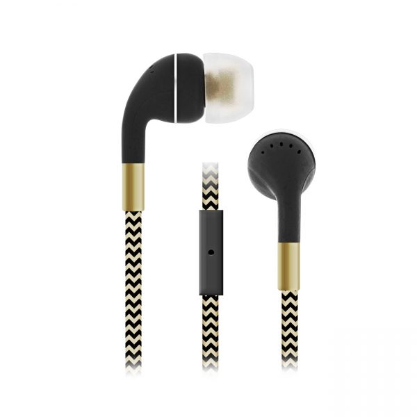Sentry Industries HM650: Cord Plus Stereo Earbuds with in-line Mic In Gold