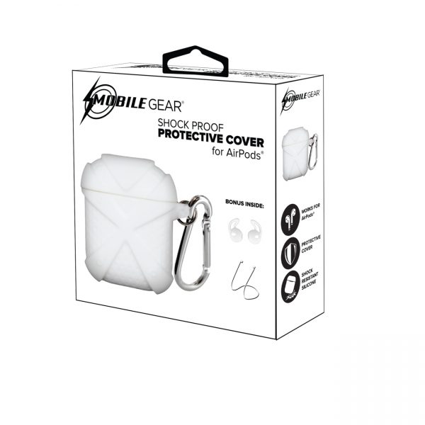 Mobile Gear Silicone Shock Proof Airpods Cover Case White