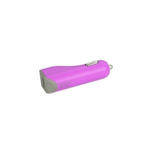 REIKO MICRO USB CAR CHARGER WITH DATA USB CABLE IN PURPLE