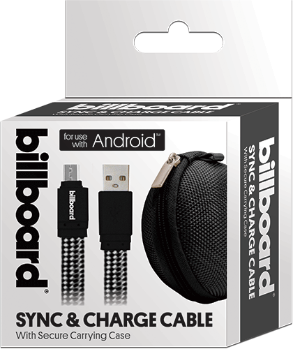 Billboard 6' Micro USB Sync & Charge Cable Black