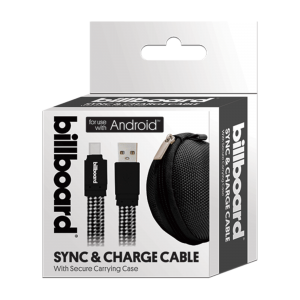Billboard 6' USB-C to USB-A Sync & Charge Cable Black