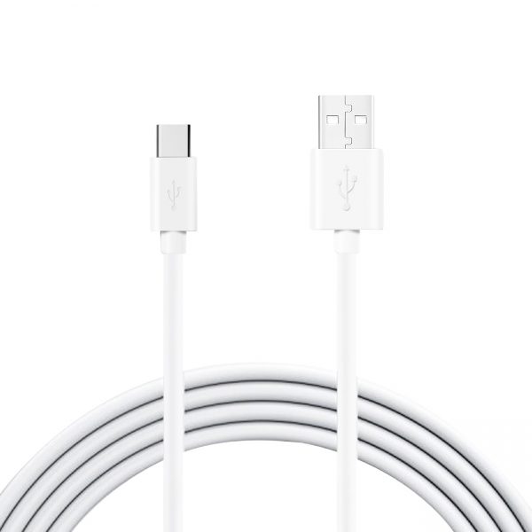 Reiko 3.3FT PVC Material Type C USB 2.0 Data Cable In White And Simple Packaging