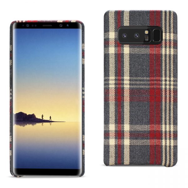 Reiko Samsung Galaxy Note 8 Checked Fabric Case In Red