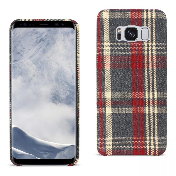 Reiko Samsung Galaxy S8 Checked Fabric Case In Red