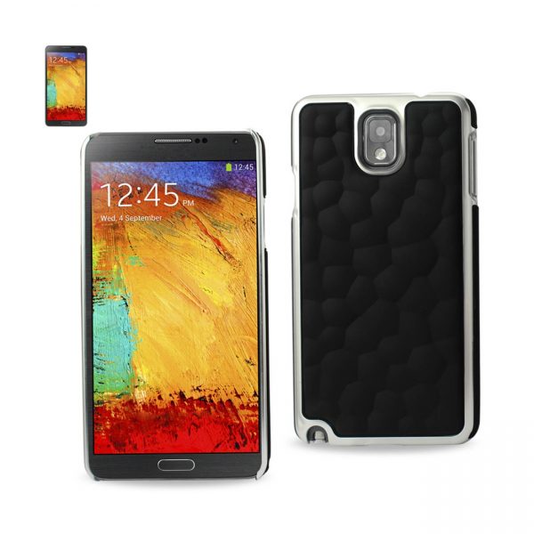 REIKO SAMSUNG GALAXY NOTE 3 BUBBLE METAL PLATED CASE IN BLACK
