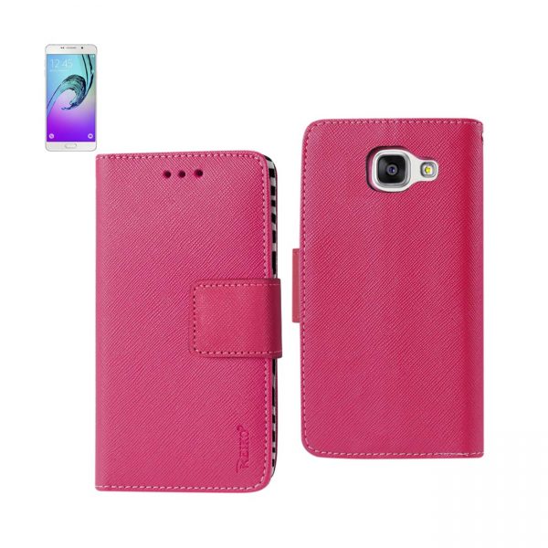 REIKO SAMSUNG GALAXY A7 (2016) 3-IN-1 WALLET CASE WITH INNER ZEBRA PRINT IN HOT PINK