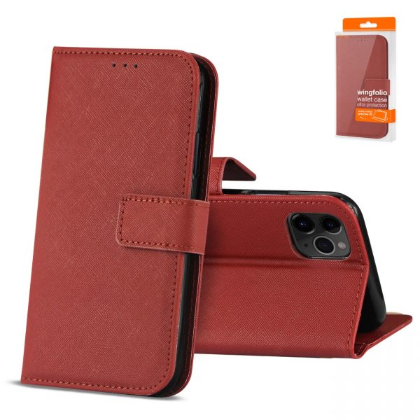 Reiko APPLE IPHONE 11 PRO MAX 3-In-1 Wallet Case In RED