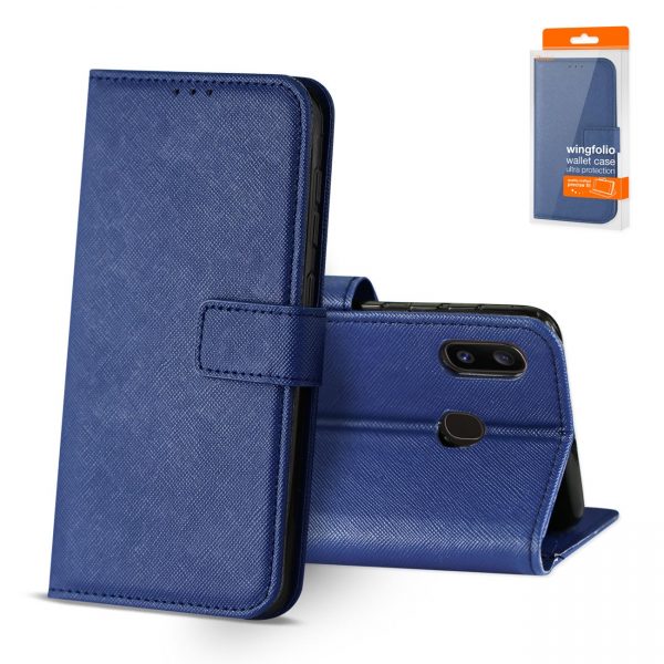 Reiko SAMSUNG GALAXY A20 3-In-1 Wallet Case In BLUE