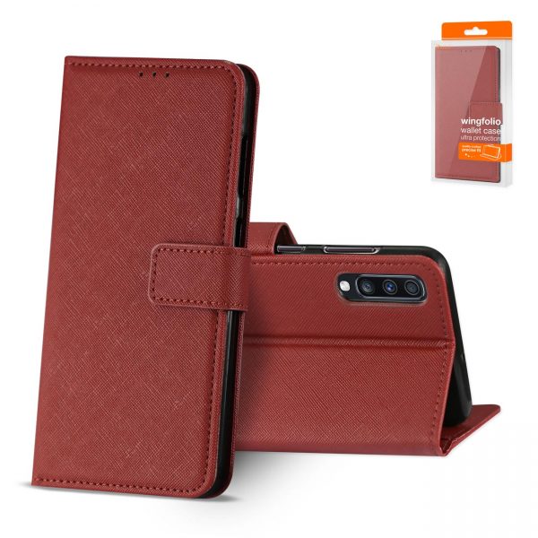 Reiko SAMSUNG GALAXY A70 3-In-1 Wallet Case In RED