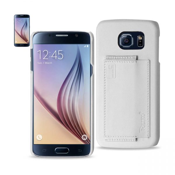 REIKO SAMSUNG GALAXY S6 RFID GENUINE LEATHER CASE PROTECTION AND KEY HOLDER IN IVORY