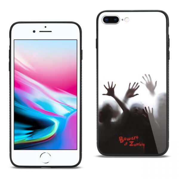 Reiko iPhone 8 Plus Hard Glass Design TPU Case With Zombies