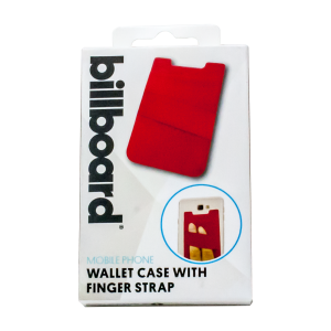 Billboard Adhesive Wallet/ Card Holder For Smartphones Red