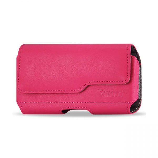 HORIZONTAL Z LID LEATHER POUCH IPHONE4 IN HOT PINK (4.72X2.56X0.59 INCHES PLUS)