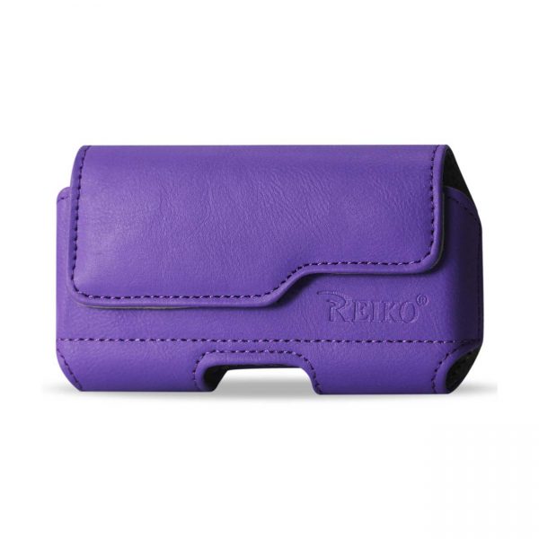 HORIZONTAL Z LID LEATHER POUCH IPHONE4 IN PURPLE (4.72X2.56X0.59 INCHES PLUS)