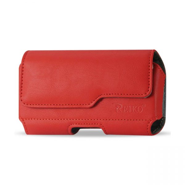 HORIZONTAL Z LID LEATHER POUCH SAMSUNG GALAXY NOTE 3 IN RED (6.5X3.62X0.71 INCHES PLUS)