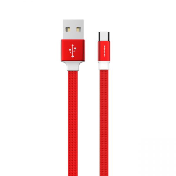 High Speed Type-C Steel Data Cable in Red