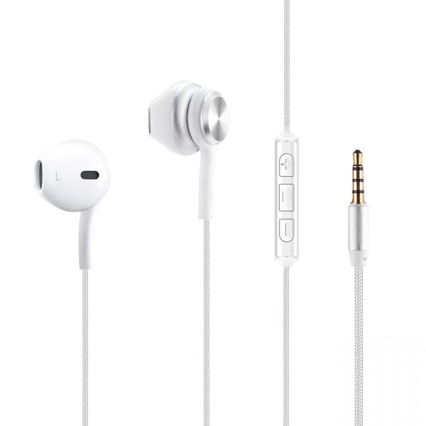 High Quality Sound  Universal In-ear Earphones In Silver