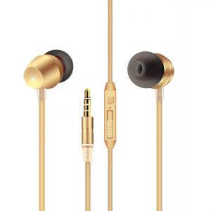 High Quality Sound  Universal In-ear Earphones In Gold