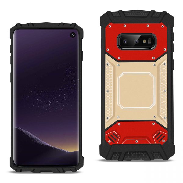 SAMSUNG GALAXY S10 Lite(S10e) Metallic Front Cover Case In Red and Gold
