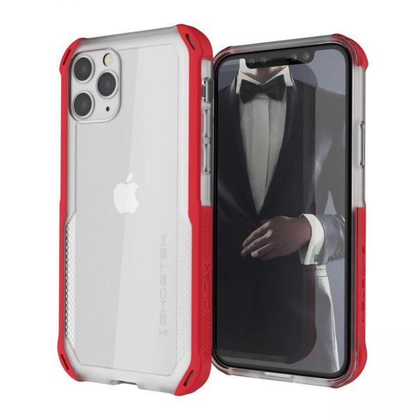 Ghostek Cloak4 Red/Clear Shockproof Hybrid Case for Apple iPhone 11 Pro