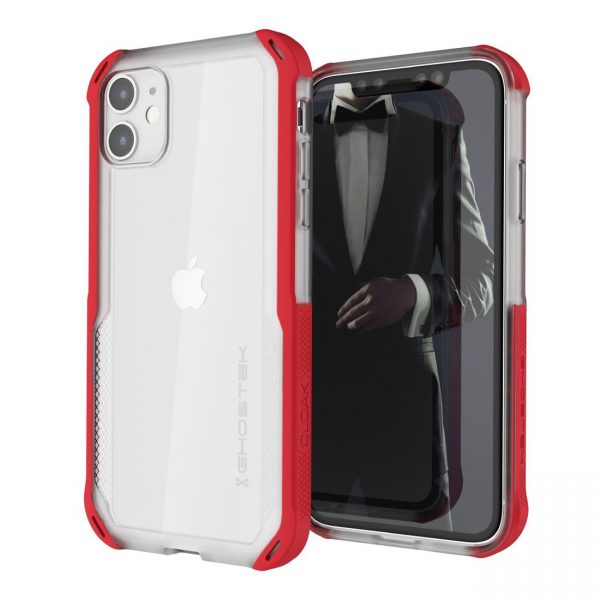 Ghostek Cloak4 Red/Clear Shockproof Hybrid Case for Apple iPhone 11