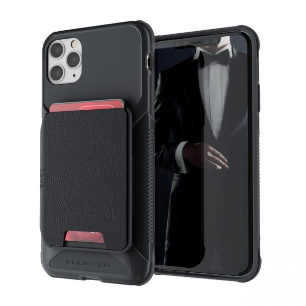 Ghostek Exec4 Black Leather Flip  Wallet Case for Apple iPhone 11 Pro Max
