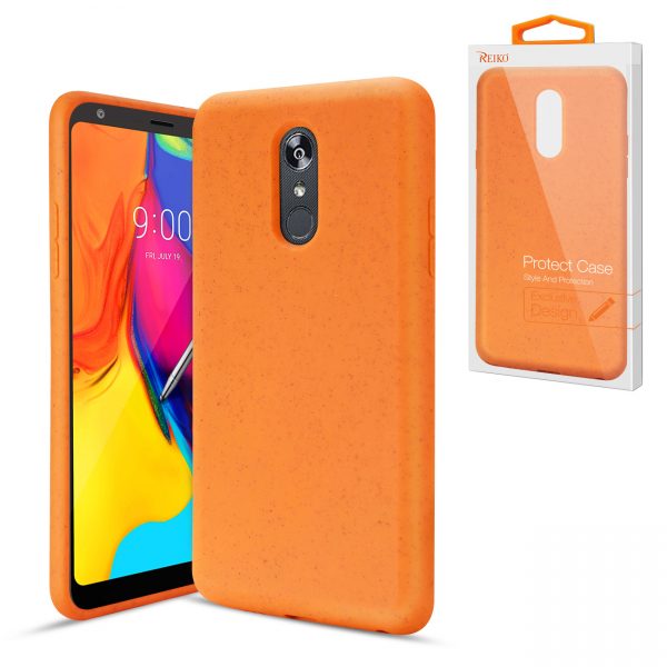 Reiko LG STYLO 5 Wheat Bran Material Silicone Phone Case In Orange