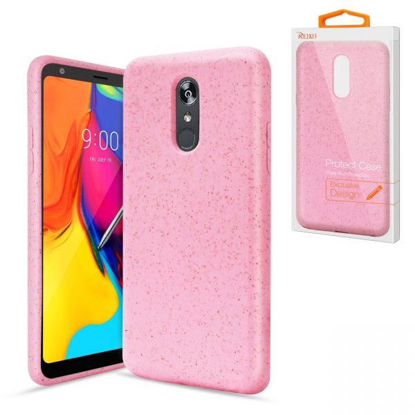 Reiko LG STYLO 5 Wheat Bran Material Silicone Phone Case In Pink