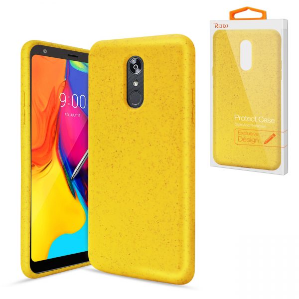 Reiko LG STYLO 5 Wheat Bran Material Silicone Phone Case In Yellow