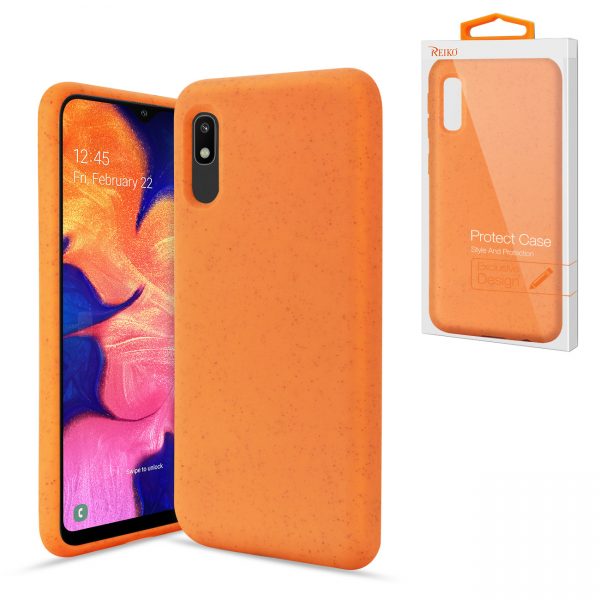 Reiko SAMSUNG GALAXY A10E Wheat Bran Material Silicone Phone Case In Orange