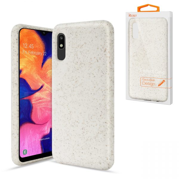 Reiko SAMSUNG GALAXY A10E Wheat Bran Material Silicone Phone Case In White