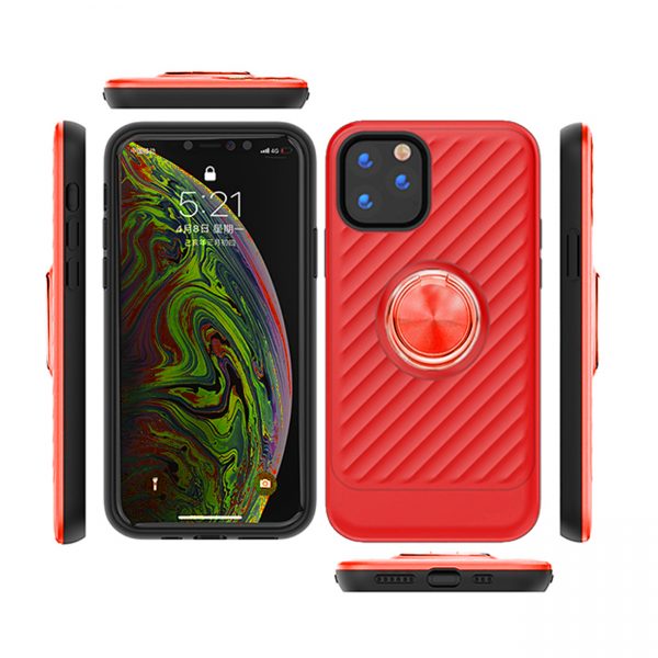 APPLE IPHONE 11 PRO MAX Case with Ring Holder In Red