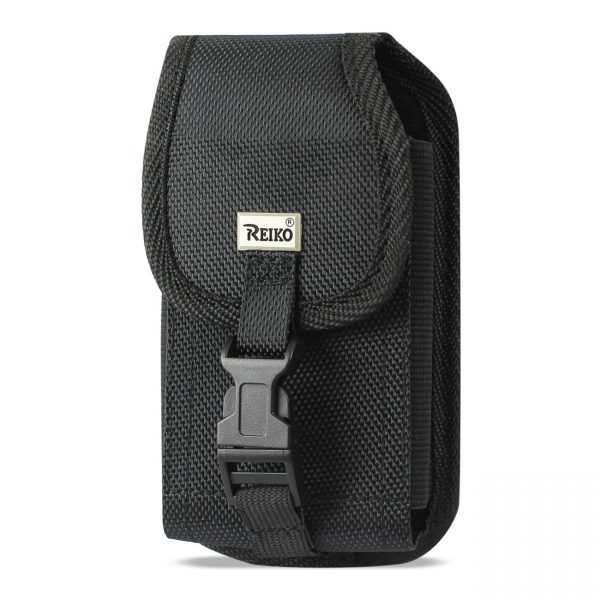 Reiko Vertical Rugged Pouch With Buckle Clip In Black (5.8X3.2X0.7 Inches)