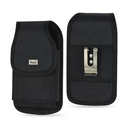 Reiko Vertical Rugged Pouch With Metal Belt Clip In Black (6.6X3.5X0.7 Inches)