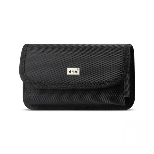 Reiko Horizontal Rugged Pouch With Velcro In Black (5.8X3.2X0.7 Inches)