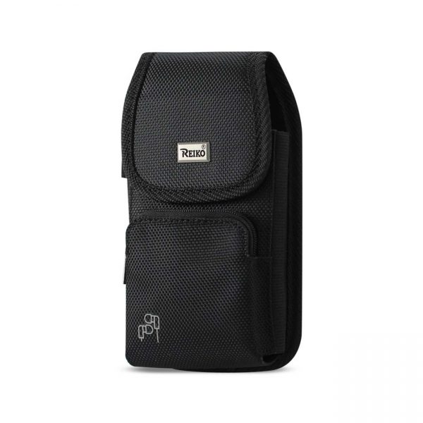 Reiko Vertical Rugged Pouch With Z Lid Pattern In Black (6.6X3.5X0.7 Inches)