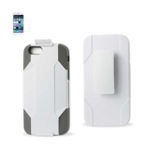 Reiko iPhone 6S/ 6 3-In-1 Hybrid Heavy Duty Holster Combo Case In Gray White