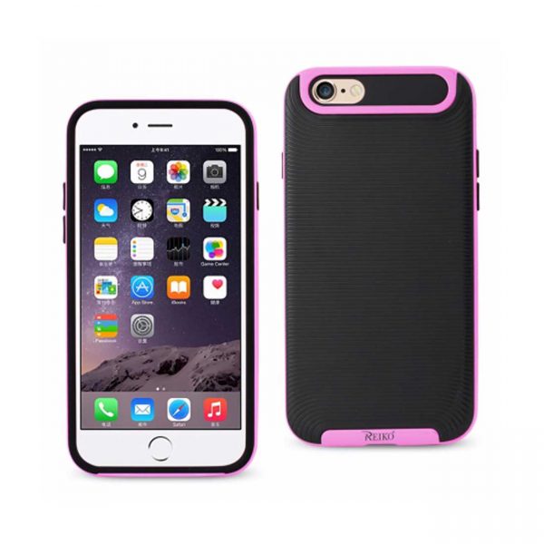 Reiko iPhone 6S/ 6 Plus Slim Armor Case With Bumper Frames In Black Pink