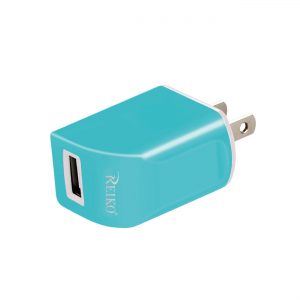 Reiko 1 AMP Dual Color Portable Travel USB Adapter Charger Inï¿½ï¿½Blue