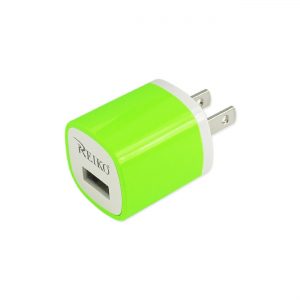 REIKO 1 AMP WALL USB TRAVEL ADAPTER CHARGER IN GREEN