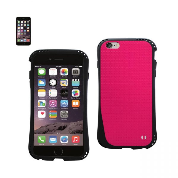 Reiko iPhone  6S/ 6 Dropproof Air Cushion Case With Chain Hole In Hot Pink