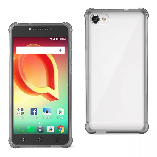 Reiko Alcatel Crave Clear Bumper Case With Air Cushion Protection In Clear Black