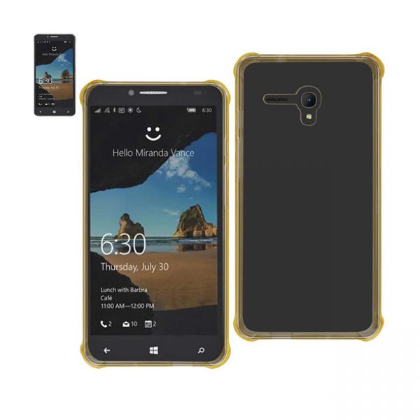 Reiko Alcatel One Touch Fierce Xl Clear Bumper Case With Air Cushion Protection In Clear Gold