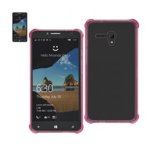 Reiko Alcatel One Touch Fierce Xl Clear Bumper Case With Air Cushion Protection In Clear Hot Pink