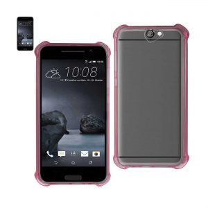 Reiko Htc One A9 Clear Bumper Case With Air Cushion Protection In Clear Hot Pink