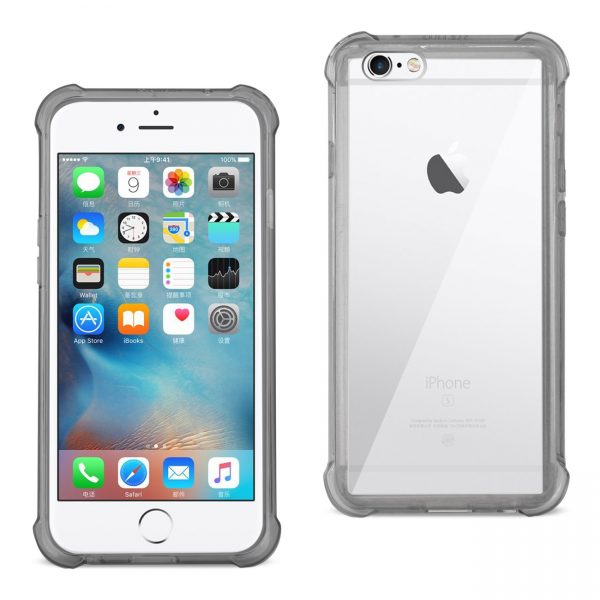 Reiko iPhone 6S Plus/ 6 Plus Clear Bumper Case With Air Cushion Protection In Clear Black