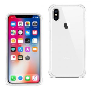 REIKO iPhone X/iPhone XS CLEAR BUMPER CASE WITH AIR CUSHION PROTECTION IN CLEAR
