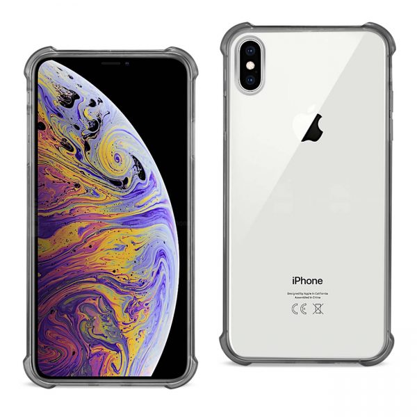 iPhone XS Max Clear Bumper Case With Air Cushion Protection In Clear Black