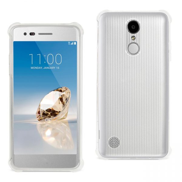 Reiko LG Aristo/ Fortune/ Phoenix 3 Clear Bumper Case With Air Cushion Protection In Clear
