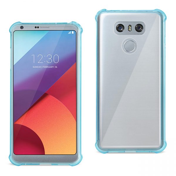 Reiko LG G6 Clear Bumper Case With Air Cushion Shock Absorption In Clear Navy